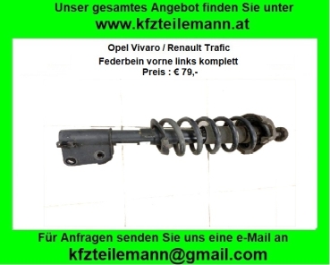 Federbein vorne Links Opel Vivaro / Renault Trafic -Bj.2014